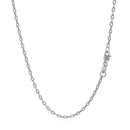 Double Extendable Cable Chain in 14k White Gold (1.9mm)
