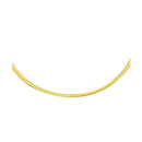 2.5mm 14k Two Tone Gold Reversible Omega Necklace