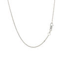 14k White Gold Diamond Cut Rolo Chain 1.1mm