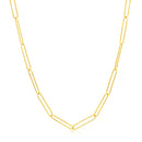 14k Yellow Gold Wire Paperclip Chain (2.7mm)