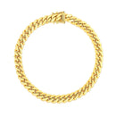7.0mm 14k Yellow Gold Classic Miami Cuban Solid Bracelet