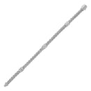 Polished Woven Rope Bracelet with Diamond Accents in 14k White Gold