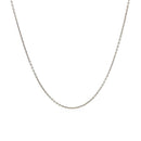 14k White Gold Round Cable Link Chain 1.1mm