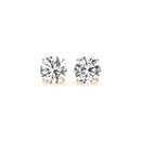 3 cttw Certified IGI Lab Grown Round Diamond Stud Earrings 14k Yellow Gold (G/VS2)