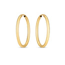 14k Yellow Gold Endless Oval Hoop Earrings(2x25mm)
