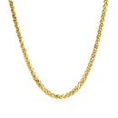 2.7mm 14k Yellow Gold Lite Diamond Cut Round Franco Chain