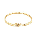 14k Yellow Gold Greek Fret Design Fancy Bracelet