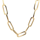 14k Yellow Gold Extra Wide Paperclip Chain Necklace