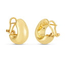 14k Yellow Gold Small Omega C Hoops