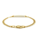 14k Yellow Gold Curb Link Style Children's ID Bracelet