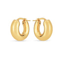14k Yellow Gold Small Puffy Hoops