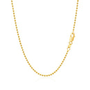 14k Yellow Gold Bead Chain 1.5mm