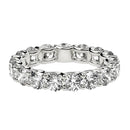 Round Cut Lab Grown Diamond Eternity Ring in 14k White Gold (3 cttw FG/VS2)