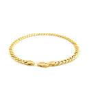 4.5mm 14k Yellow Gold Miami Cuban Semi Solid Bracelet