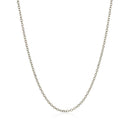 18k White Gold Diamond Cut Cable Link Chain (1.40 mm)