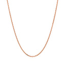 14k Rose Gold Diamond Cut Cable Link Chain 1.3mm
