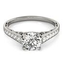 14k White Gold Cathedral Design Diamond Engagement Ring (1 1/4 cttw)