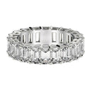 Emerald Cut Lab Grown Diamond Eternity Ring in 14k White Gold (6 cttw FG/VS2)