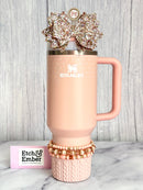 Peachy Pink Tumbler Bracelet Stack -fits 30-40oz