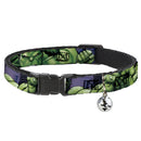 MARVEL AVENGERS Cat Collar Breakaway - Marvel Hulk CLOSE-UP Poses