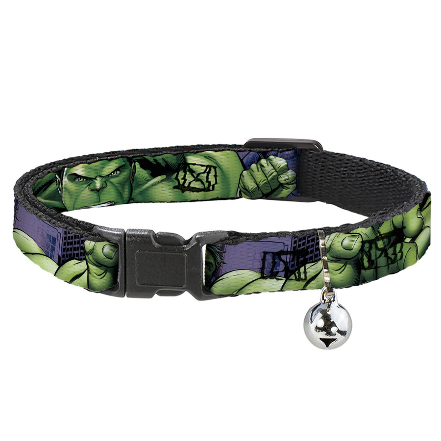 MARVEL AVENGERS Cat Collar Breakaway - Marvel Hulk CLOSE-UP Poses