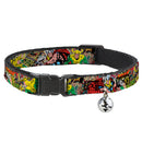 Cat Collar Breakaway - Thor & Loki Poses Retro Comic Books Stacked