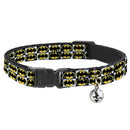 Cat Collar Breakaway - Batman Shield Checkers