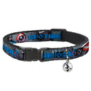 Cat Collar Breakaway - CAPTAIN AMERICA w Avengers Logo Cityscape