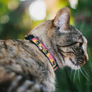 Breakaway Cat Collar with Bell - The Apothecary Diaries Chibi Maomao Cat Pose Pink/Yellow