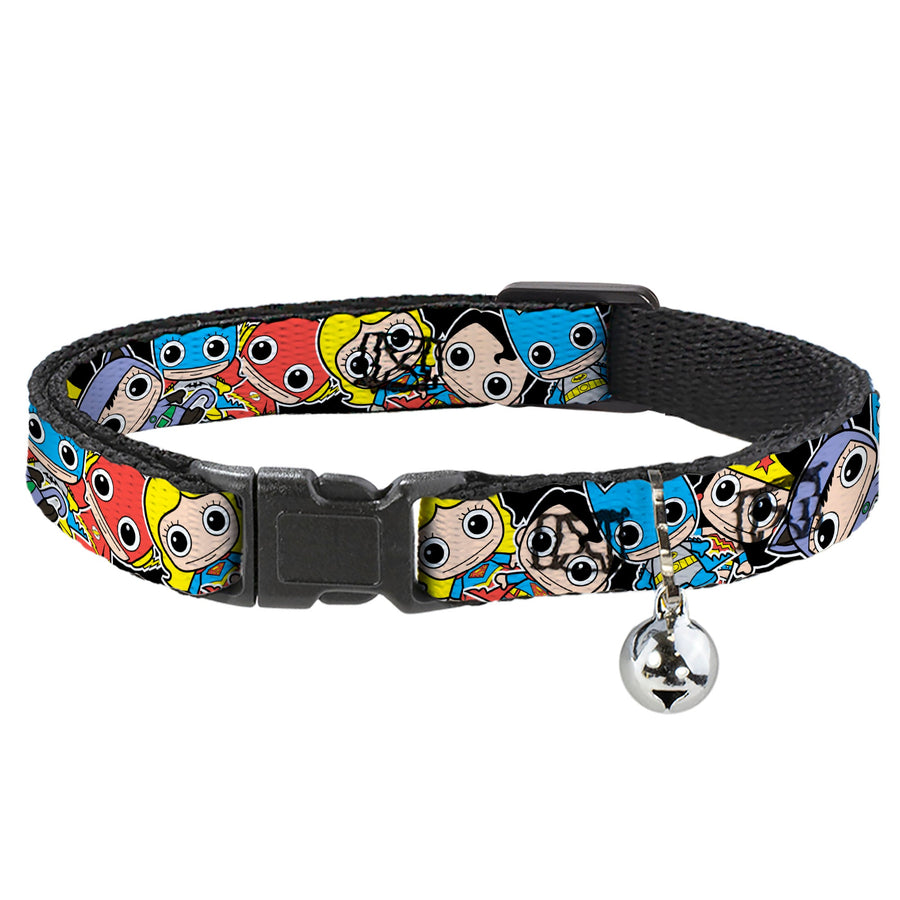 Cat Collar Breakaway - DC Mini Group Stacked Black