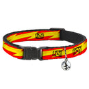 Cat Collar Breakaway - The Flash Bolt Stripe Reds Yellows