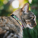 Cat Collar Breakaway with Bell - DC League of Super-Pets Superhero with Pets and Logos Silhouette White Multi Color