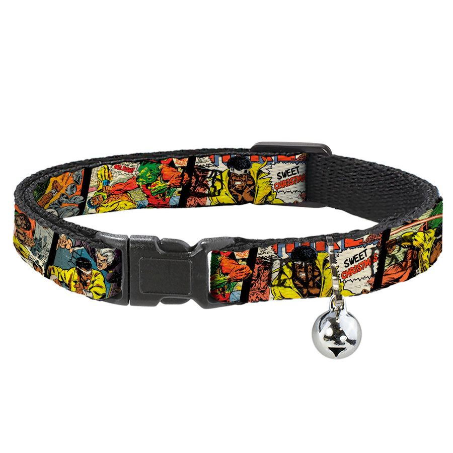 MARVEL COMICS Cat Collar Breakaway - 5-Classic Luke Cage Comic Scene Blocks