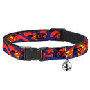 Cat Collar Breakaway - Superman Shield w Cape