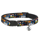 Cat Collar Breakaway - SUPERMAN Action Blocks White