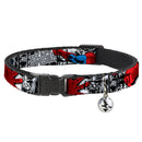 MARVEL COMICS Cat Collar Breakaway - Spider-Man Action ESCAPE IMPOSSIBLE Gray