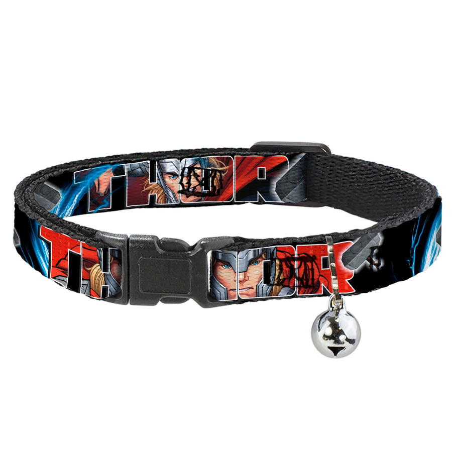 MARVEL AVENGERS Cat Collar Breakaway - THOR Poses Hammer