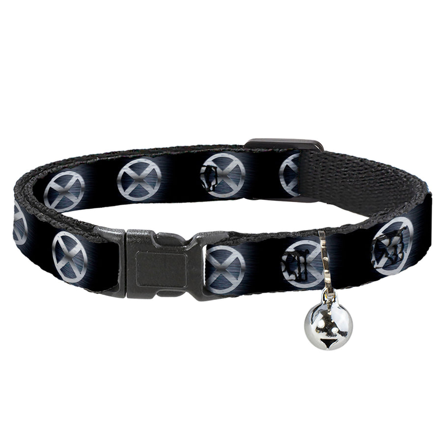 Cat Collar Breakaway with Bell - X-Men X Icon Black Silvers