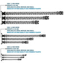 Plastic Clip Collar - Diagonal Handlebar Mustaches White/Black