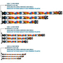 Plastic Clip Collar - Geometric Triangle Blocks Multi Color