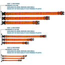 Plastic Clip Collar - BUCKLE-DOWN Shapes Red/Orange