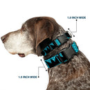 Plastic Clip Collar - BUCKLE-DOWN Shapes Dot Turquoise/White/Black