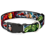 Plastic Clip Collar - Marvel Avengers 4-Superhero Poses CLOSE-UP