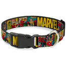 Plastic Clip Collar - MARVEL/Retro Comic Panels Black/Yellow