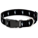 Plastic Clip Collar - Black Panther Tooth Necklace Black/Silvers