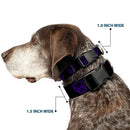 Plastic Clip Collar - Black Panther Avengers Icon Outline Black/Purple