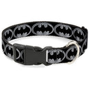 Plastic Clip Collar - Batman Shield Black/Silver