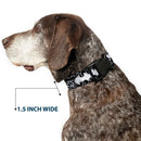 Plastic Clip Collar - Batman Outlines Black/White