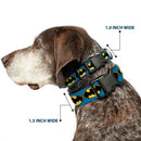 Plastic Clip Collar - Bat Signal-3 Blue/Black/Yellow