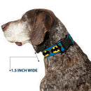 Plastic Clip Collar - Bat Signal-3 Blue/Black/Yellow